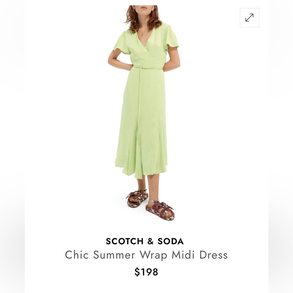 Scotch & Soda Pastel Green Midi Dress